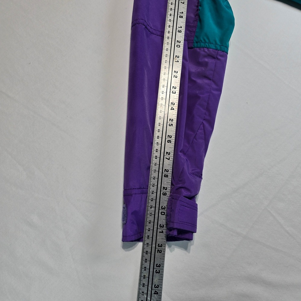 Vintage Columbia Bugaboo Jacket Womens Medium Purple Teal Colorblock 90s Shell - Picture 11 of 16